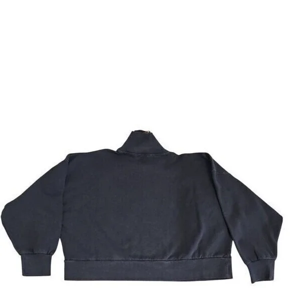 The North Face Black Mock Neck Cropped Sweatshirt Minimalist Athleisure Women XL - Picture 7 of 7